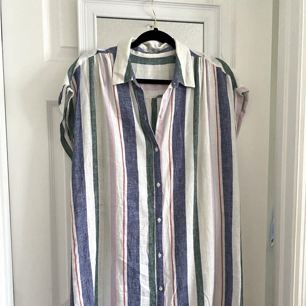 Old Navy Striped Shirt Dress